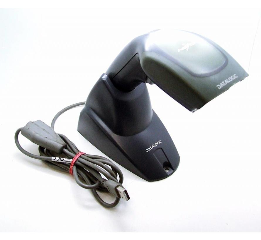 Datalogic Heron D130 Handscanner Barcodescanner mit USB Kabel und Standfuß