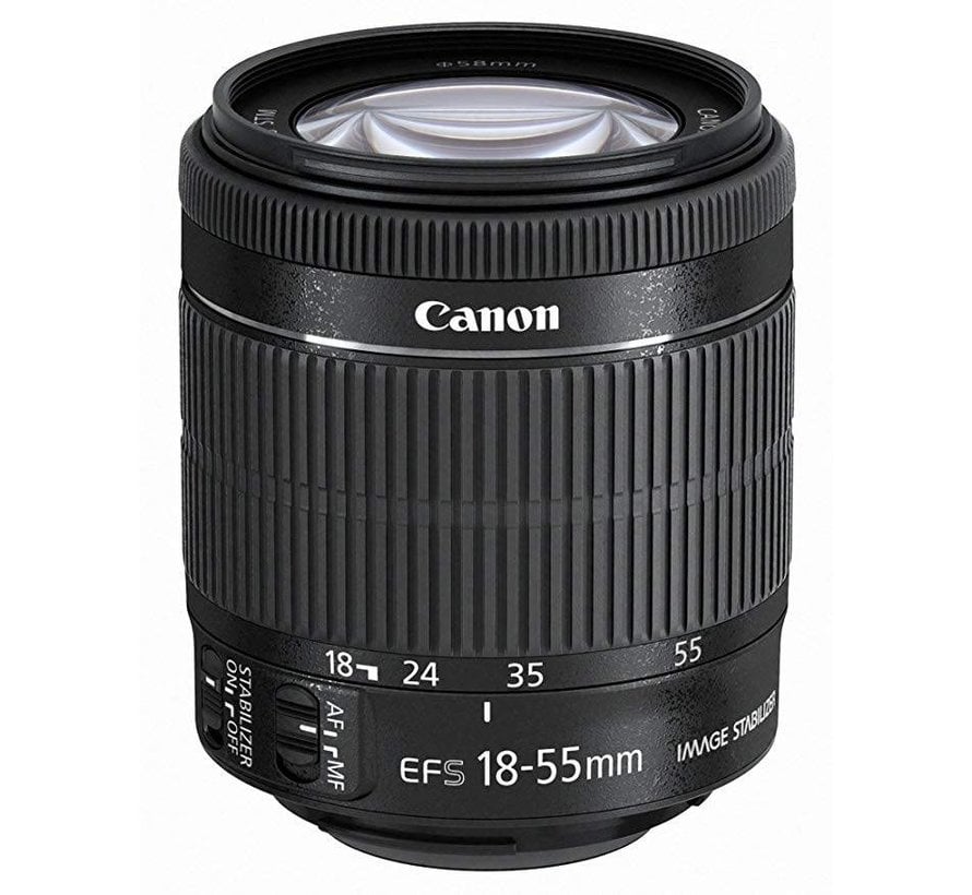 Canon EF-S 18-55mm 1:3,5-5,6 IS STM Objektiv (58mm Filtergewinde) schwarz