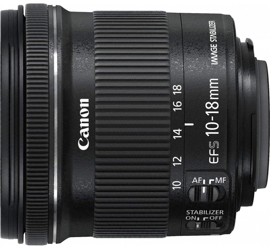 Canon EF-S 10-18 mm 1: 4.5-5.6 IS STM objetivo negro