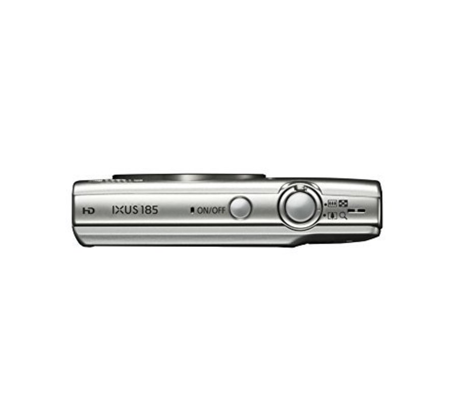 Canon IXUS 185 Digitalkamera (20 Megapixel, 8x optischer Zoom, 6,8 cm (2,7 Zoll) LCD Display, HD Movies) silber