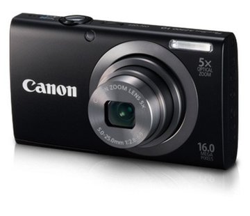 Canon Canon PowerShot A2300 digital camera (16 megapixels, 5x optical zoom, 6.9 cm (2.7 inch) display, image stabilized) black