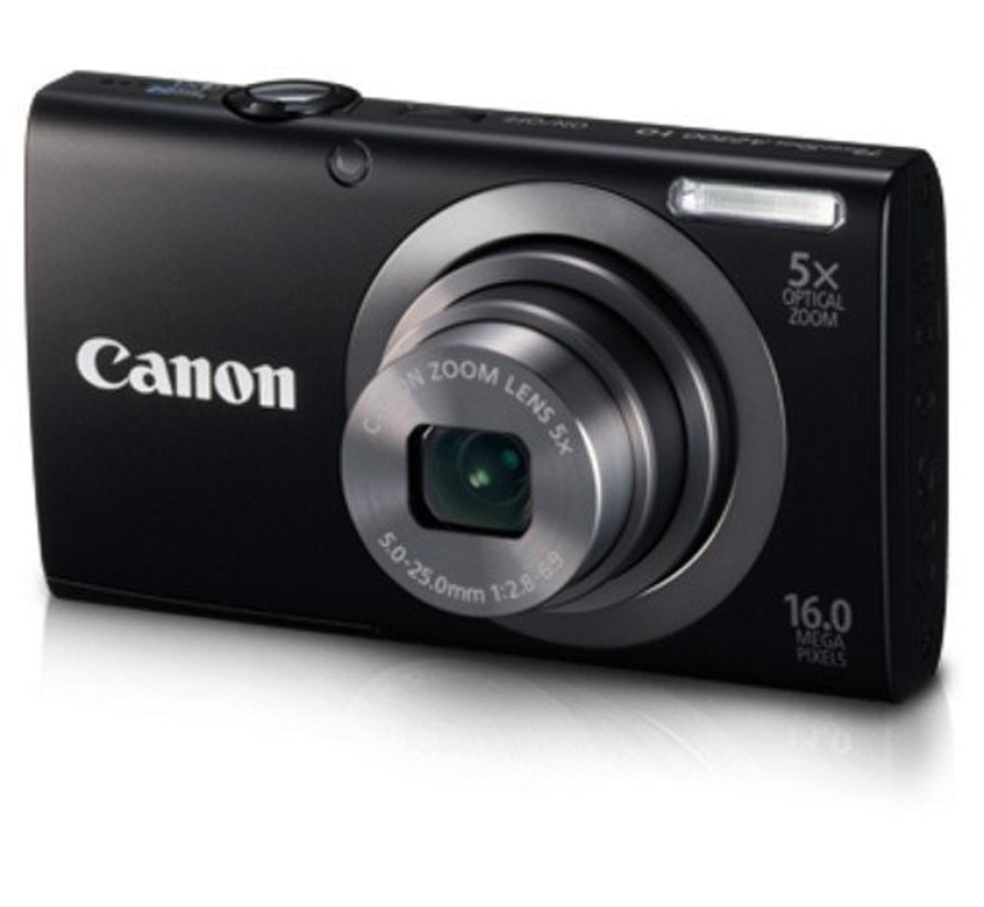 Cámara digital Canon PowerShot A2300 (16 megapíxeles, zoom óptico 5x,  pantalla de 6,9 ​​cm (2,7 pulgadas), imagen estabilizada) negro - BuyGreen