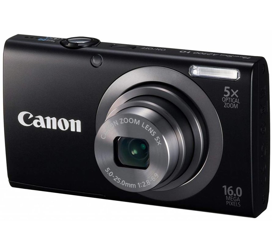 Canon PowerShot A2300 digital camera (16 megapixels, 5x optical zoom, 6.9 cm (2.7 inch) display, image stabilized) black