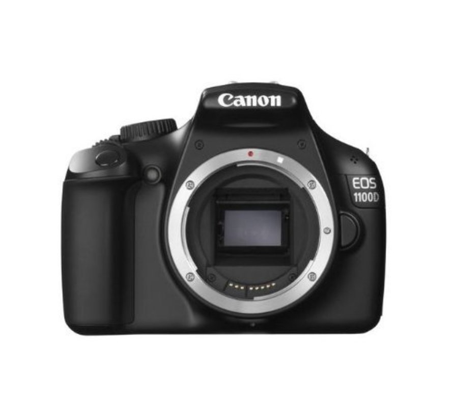 Cámara digital EOS 1100D SLR de Canon (12 megapíxeles, pantalla de 6,9 ​​cm (2,7 pulgadas), compatible con HD, visualización en vivo)