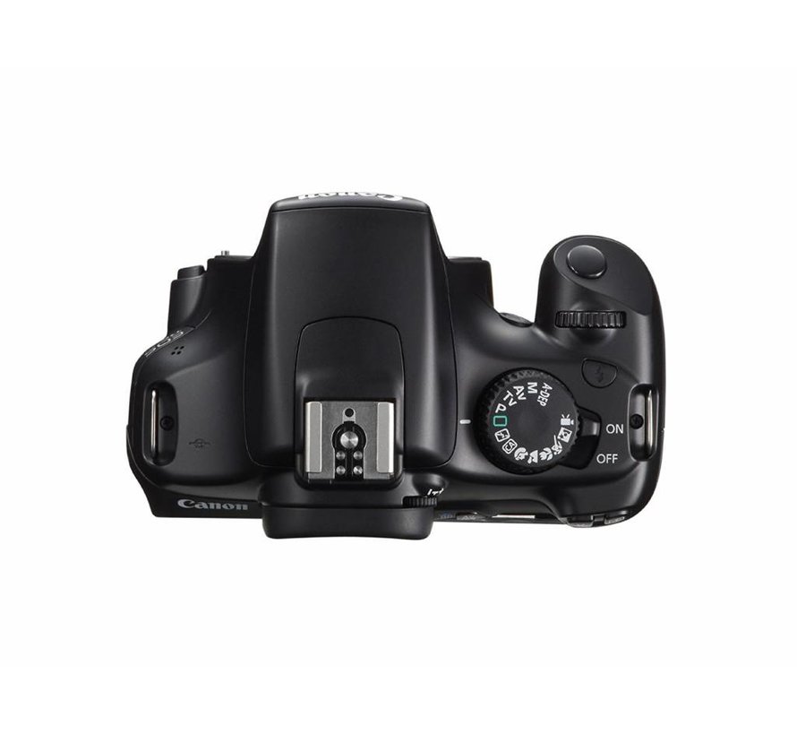 Cámara digital EOS 1100D SLR de Canon (12 megapíxeles, pantalla de 6,9 ​​cm (2,7 pulgadas), compatible con HD, visualización en vivo)