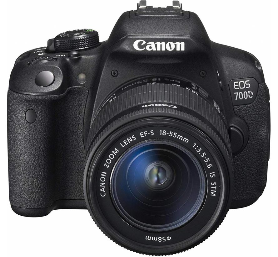 Canon EOS 700D SLR-Digitalkamera (18 Megapixel, 7,6 cm (3 Zoll) Touchscreen, Full HD, Live-View) Kit inkl. EF-S 18-55mm 1:3,5-5,6 IS STM