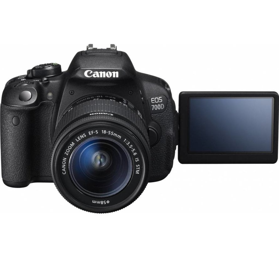 Canon EOS 700D SLR-Digitalkamera (18 Megapixel, 7,6 cm (3 Zoll) Touchscreen, Full HD, Live-View) Kit inkl. EF-S 18-55mm 1:3,5-5,6 IS STM