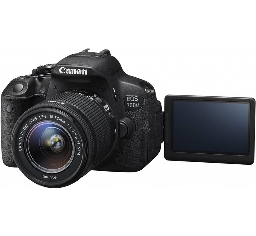 Canon EOS 700D SLR Digital Camera (18 Megapixels, 7.6 cm (3 inch) Touchscreen, Full HD, Live View) Kit incl. EF-S 18-55mm 1: 3.5-5.6 IS STM