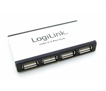 LogiLink UA0003 HUB USB 2.0 de 4 puertos externo con fuente de alimentación y cable USB