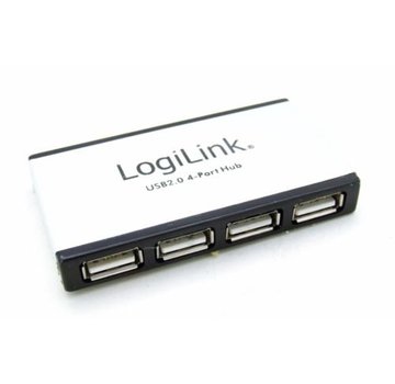 LogiLink UA0003 HUB USB 2.0 de 4 puertos externo con fuente de alimentación y cable USB