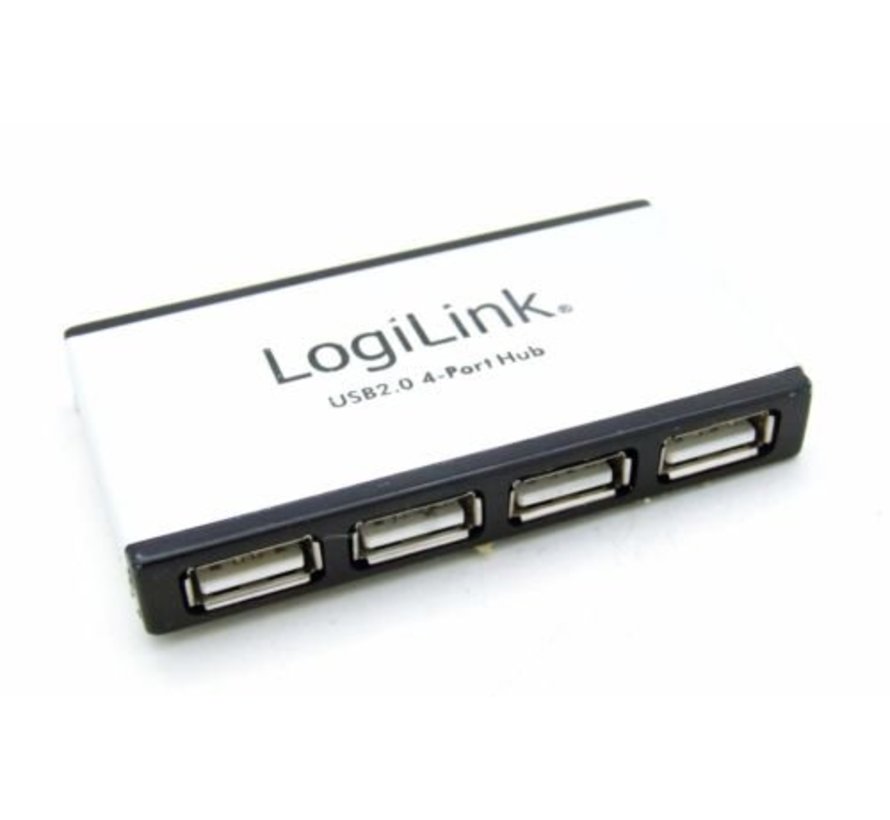 LogiLink UA0003 4 Port USB 2.0 HUB extern mit Netzteil und USB Kabel