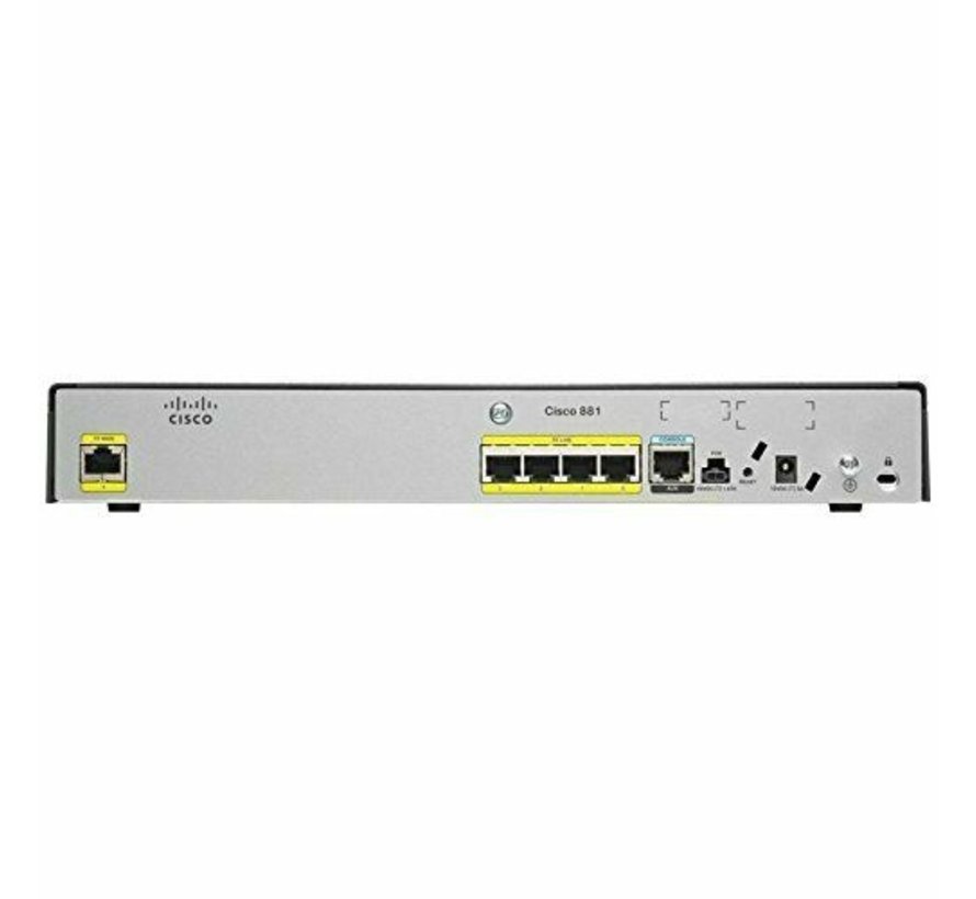 Cisco CISCO 881-SEC-K9 Ethernet Router de seguridad Cisco 881 Advanced IP Services