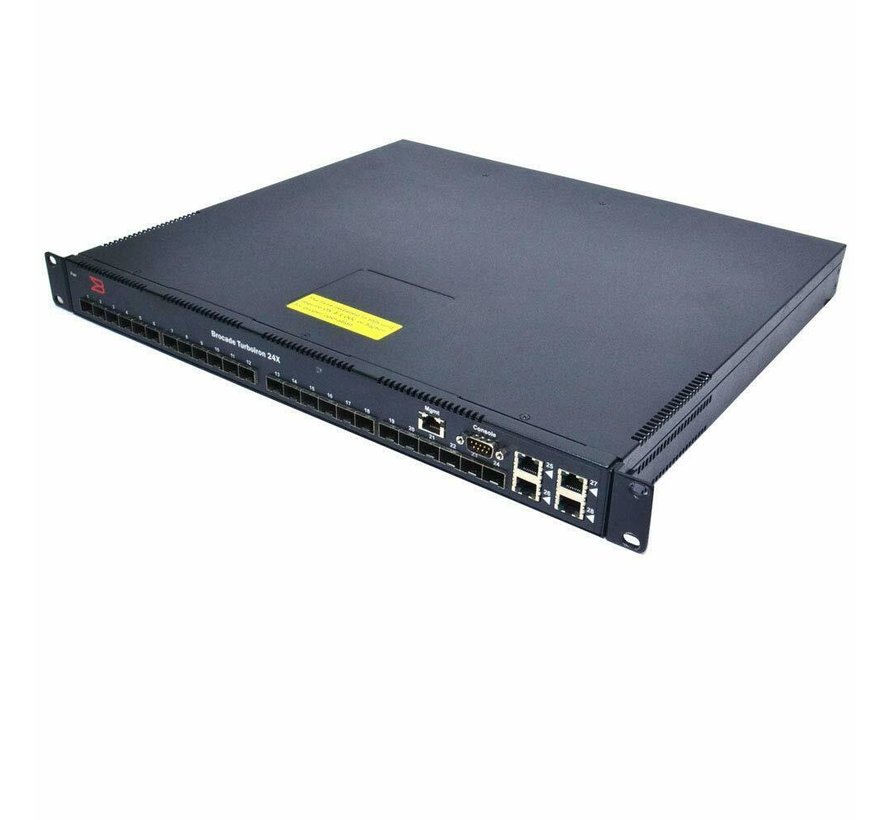 Brocade TurboIron 24x TI-24X-AC 24-Port SFP Gigabit Ethernet Network Switch 2PSU