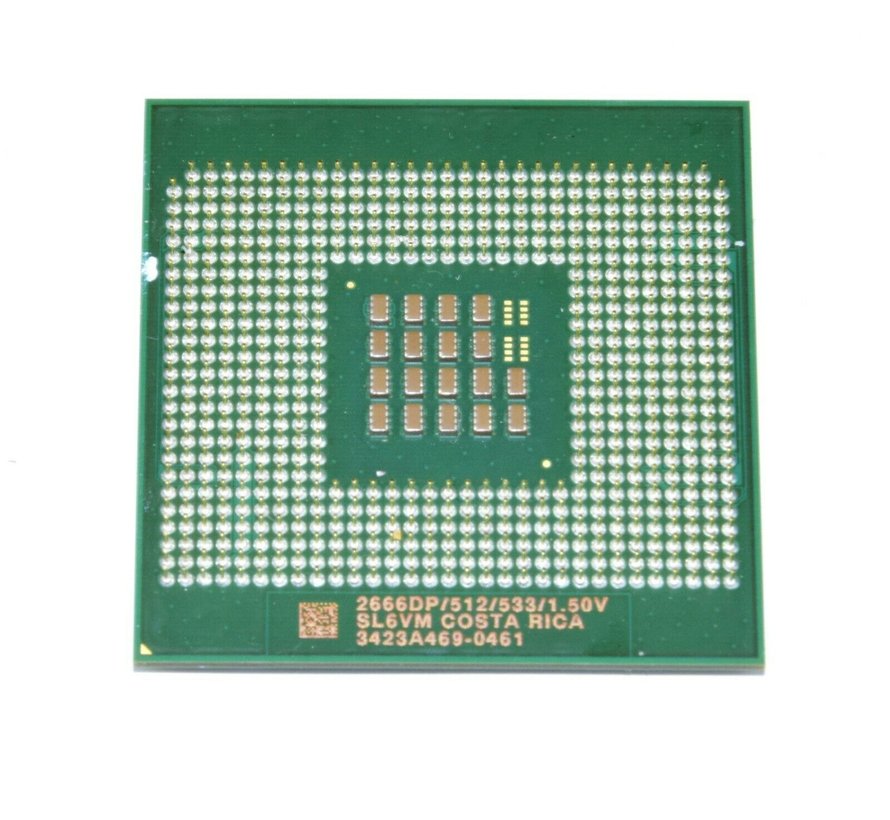 Procesador de CPU Intel Xeon 2666 DP SL6VM 2.66GHz / 512KB / 533MHz Socket / Socket 604