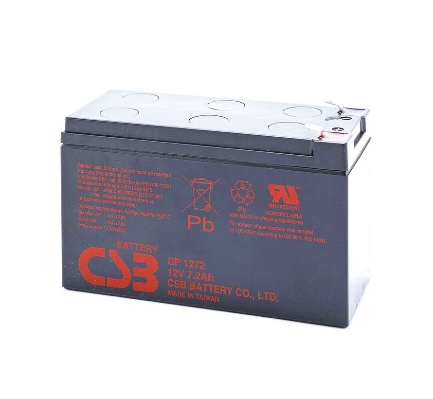 CSB Battery GP 1272 GP1272 F2 Lead Battery 12V 7.2Ah Lead Fleece Battery f. USV UPS