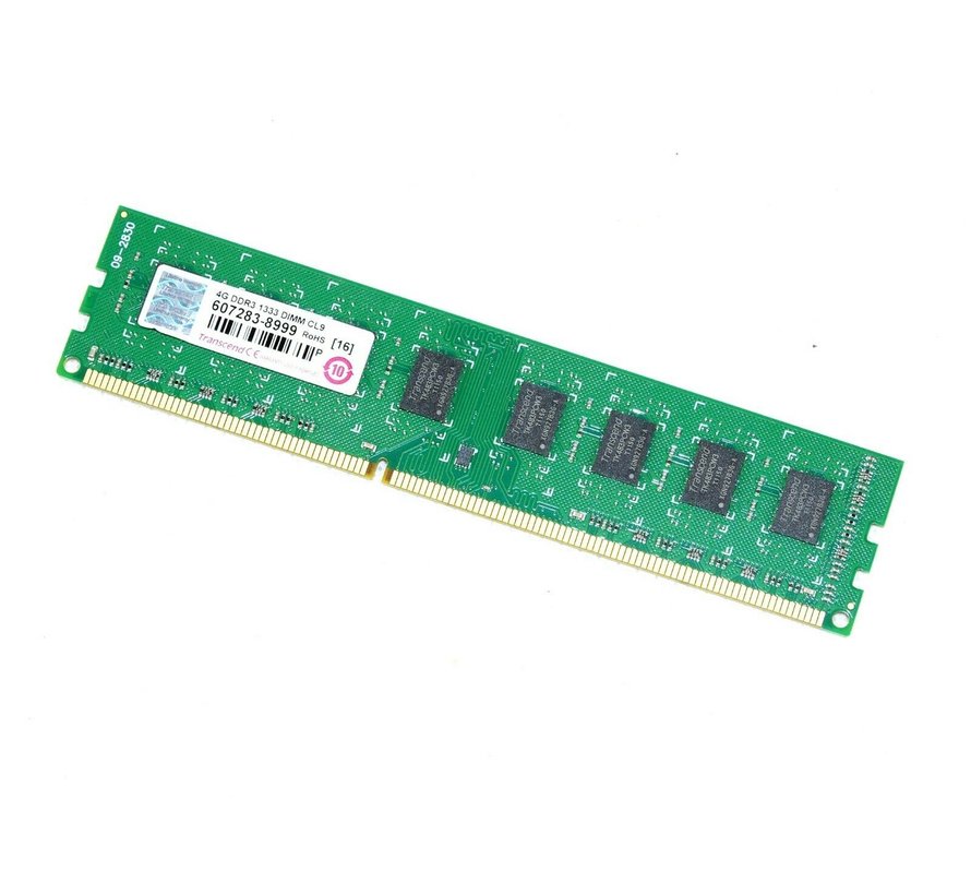 Transcend 607283-8999 4GB DDR3 1333 DIMM CL9 RAM Servidor de memoria