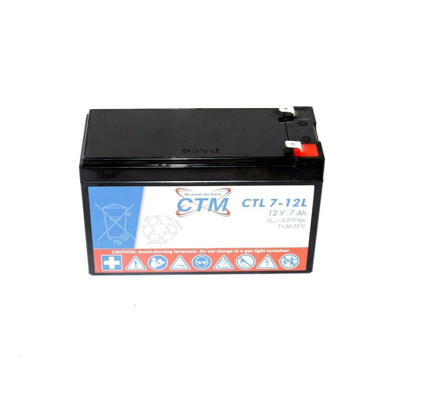 CTM CTL 7-12L Battery 12V 7Ah 040316-LE lead acid battery