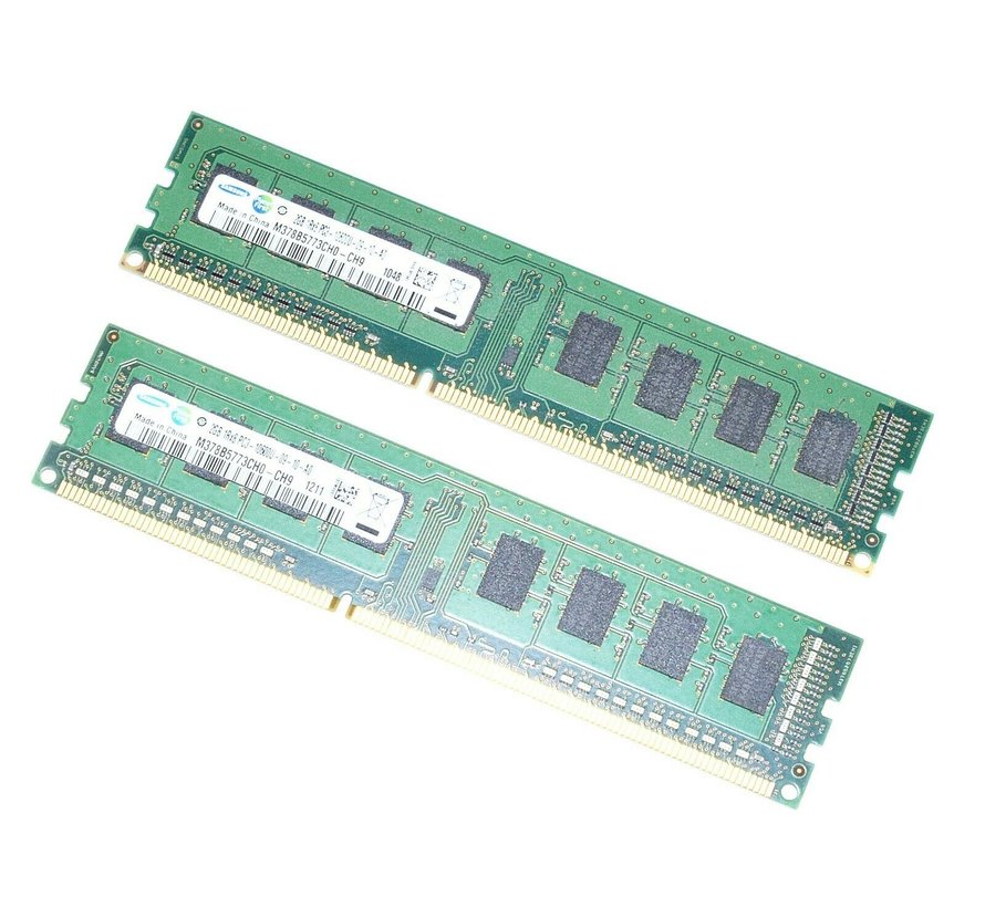 4GB (2x2GB) DDR3 RAM Samsung M378B5773CH0-CH9 - 1Rx8 PC3-10600U-09-10-A0