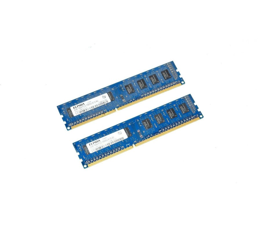 ELPIDA EBJ20UF8BCF0-DJ-F 4GB (2x 2GB) 1Rx8 PC3-10600U-9-10-A0 RAM