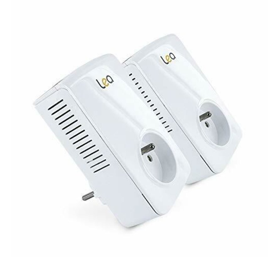 Lea NetSocket 1800 CPL DUO Adaptador Powerline Gigabit Adaptador de red 1800Mbps