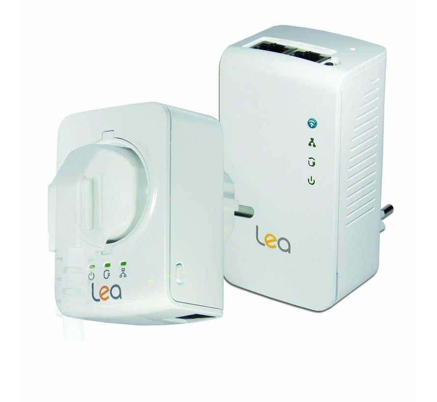 Lea NetPlug 500 WLAN Powerline Adapter + NetSocket 500 Netzwerkadapter 500Mbps