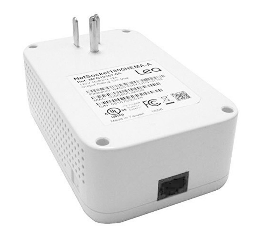 Lea NetSocket 1800 Powerline Gigabit Adapter 1800Mbps Netzwerkadapter für USA