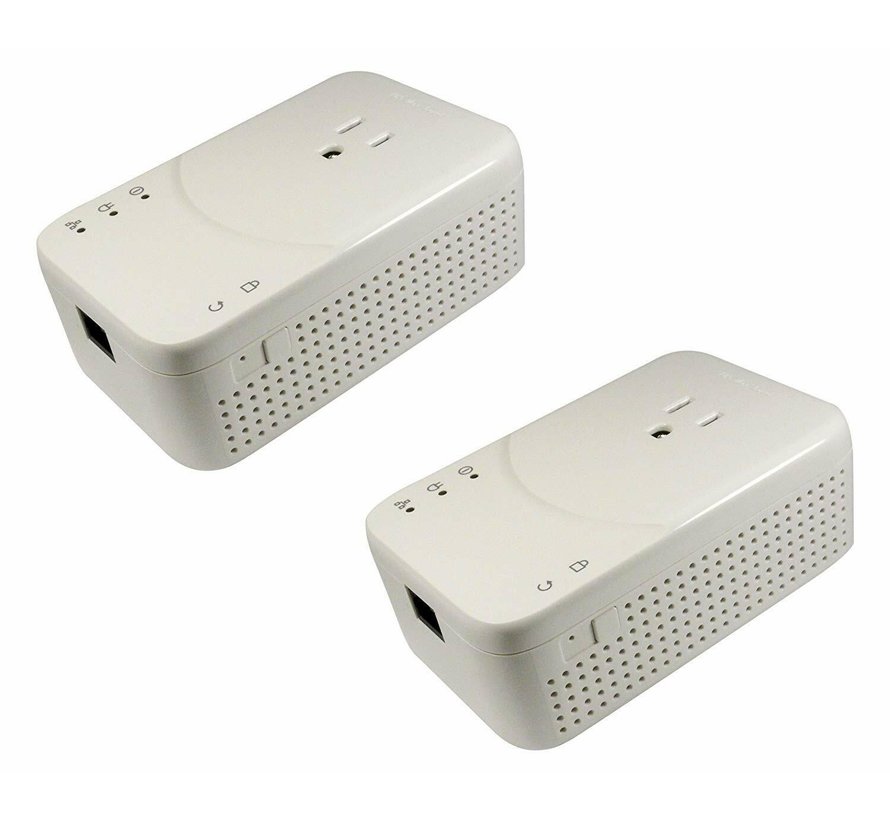 Adaptador Lea NetSocket 1800 Duo Powerline Gigabit 1800Mbps para EE. UU. Set 2 x