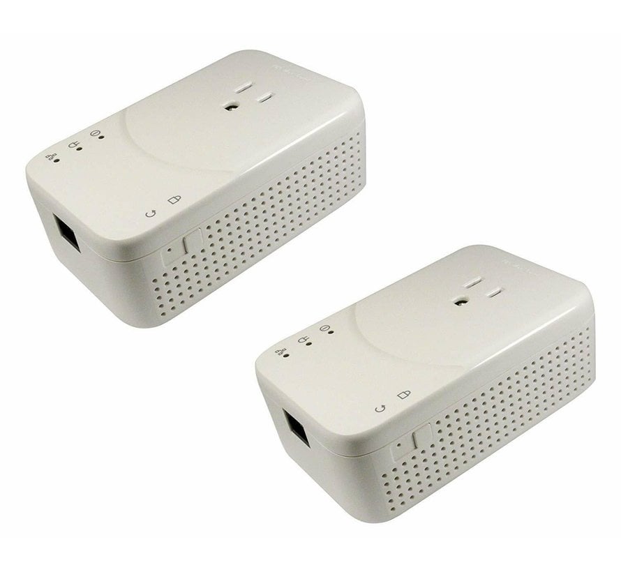 Lea NetSocket 1800 Duo Powerline Gigabit Adapter 1800Mbps for USA Set 2 x