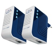 Lea 2 x Lea NetPlug 200 V + Adaptador de red Euro Powerline Adaptador de red Juego de 200 Mbps