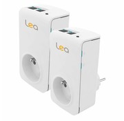 Lea 2 x Adaptador Lea NetSocket 200 Nano Powerline Adaptador de red de 200 Mbps