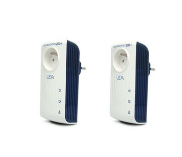 Lea 2 x Lea NetSocket 200+ Powerline Adapter 200Mbps network adapter set