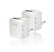 Lea 2 x Lea NetPlug 200 Nano EU Powerline Adapter Netzwerkadapter 200Mbps 2 Ports