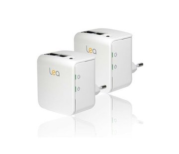 Lea 2 x Lea NetPlug 200 Nano EU Powerline Adapter Netzwerkadapter 200Mbps 2 Ports