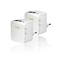 2 x Adaptador de red Lea NetPlug 200 Nano EU Powerline Adapter 200Mbps 2 puertos