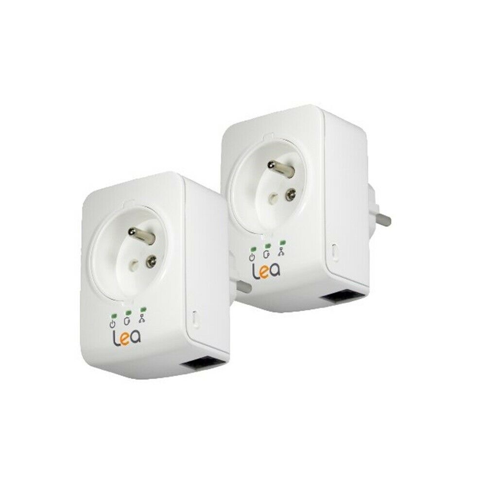 2 x Lea NetSocket 500 Mini network adapter 500Mbps Powerline Adapter FR ...