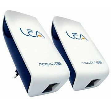 Lea 2x Lea NetPlug 85 EU Netzwerkadapter 85 Mbps Powerline Adapter SET