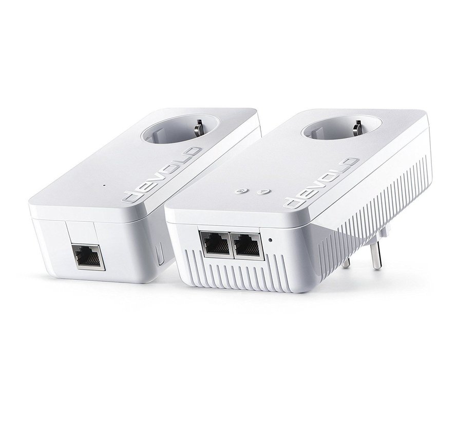 DEVOLO dLAN 1200+ WiFi ac Starter Kit Weiss Powerline WLAN 9390 LAN / WLAN