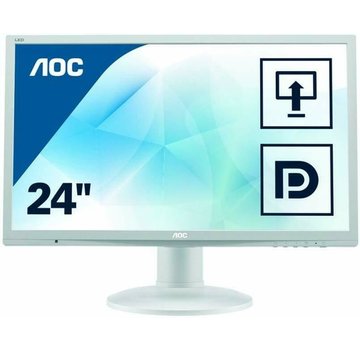 AOC AOC 24" 2460 61 cm 24 Zoll Monitor VGA DVI Monitor Display weiß