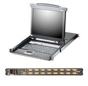 Aten CL5716M 16-Port Single Rail LCD Slide Away KVM Console 17 "LCD