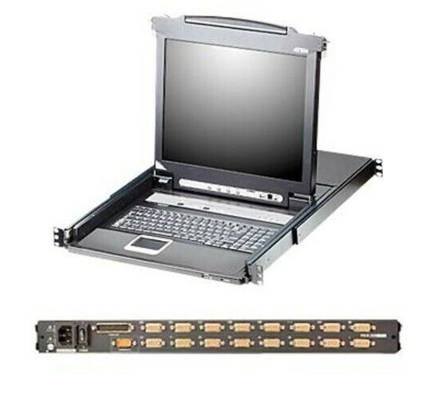 Aten CL5716M 16-Port Single Rail LCD Slide Away KVM Console 17 "LCD