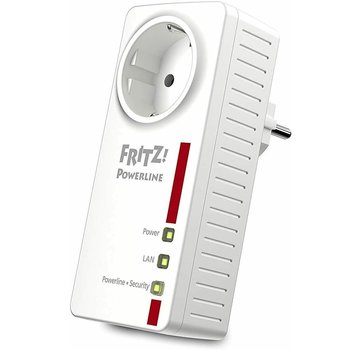 FRITZ POWERLINE 1220E 1200Mbit / s Gigabit Adaptador de enchufe para el hogar con puerto LAN