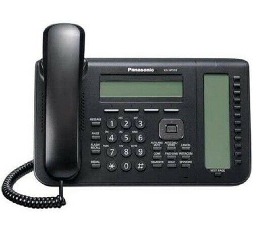 Panasonic KX-NT553 Teléfono Sistema telefónico de línea fija VoIP empresarial SIN FUENTE DE ALIMENTACIÓN