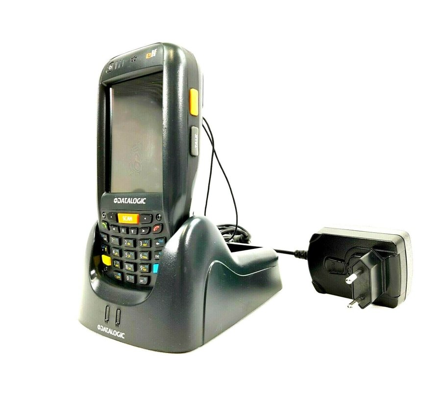 DATALOGIC ELF Mobiler Scanner Barcodescanner mit Ersatzakku Station + Netzteil