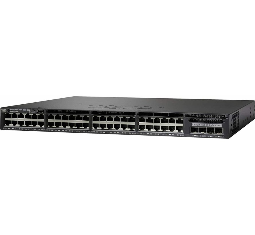 Cisco Catalyst 3650 48PoE 4X10G Network Switch Ethernet