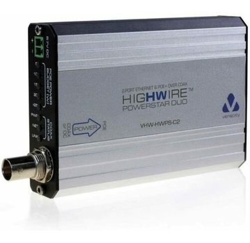 VHW-HWPS-C2 HIGHWIRE Powerstar Duo Ethernet de 4 puertos POE + sobre COAX