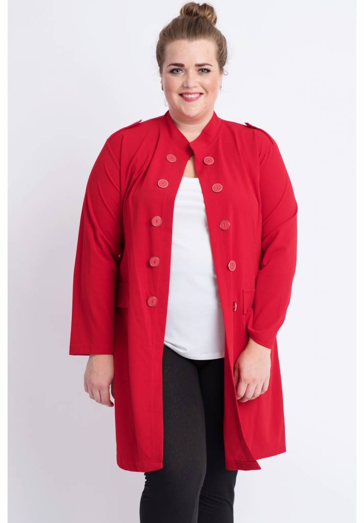 Magna Jacket Red, Plus Size Clothing