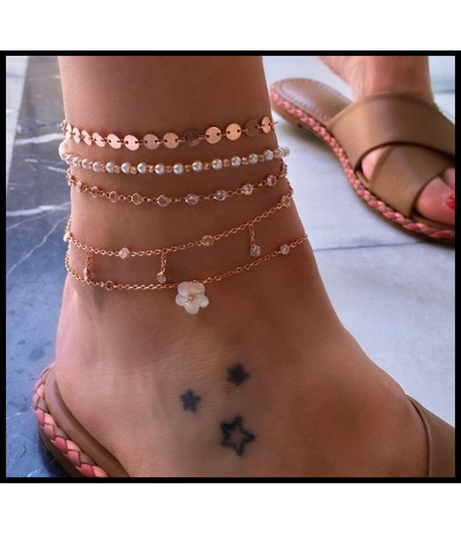 5 Delige Enkelketting