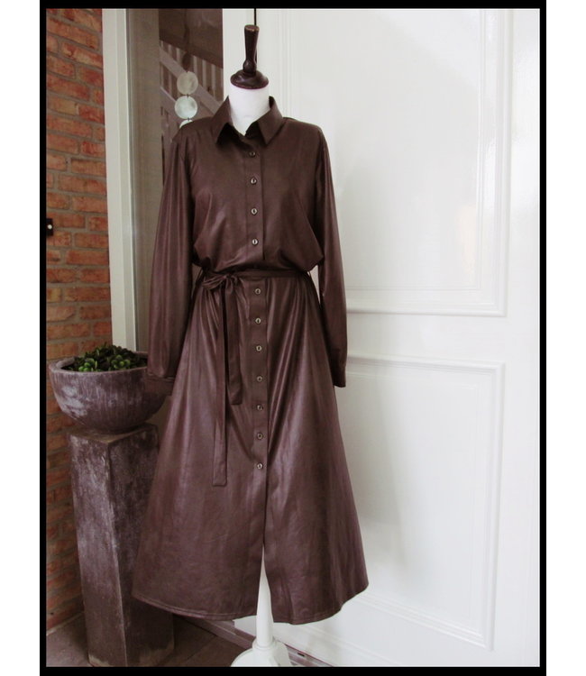 Top Leatherlook Magna Jurk