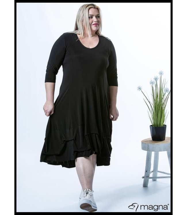Schwarz Magna Kleid