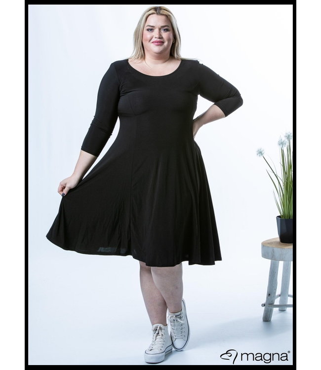 Schwarz Magna Kleid